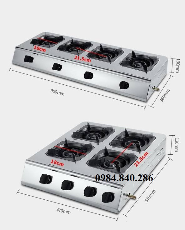 Bếp gas mỳ cay, bánh xèo 4 - 6 - 8 họng