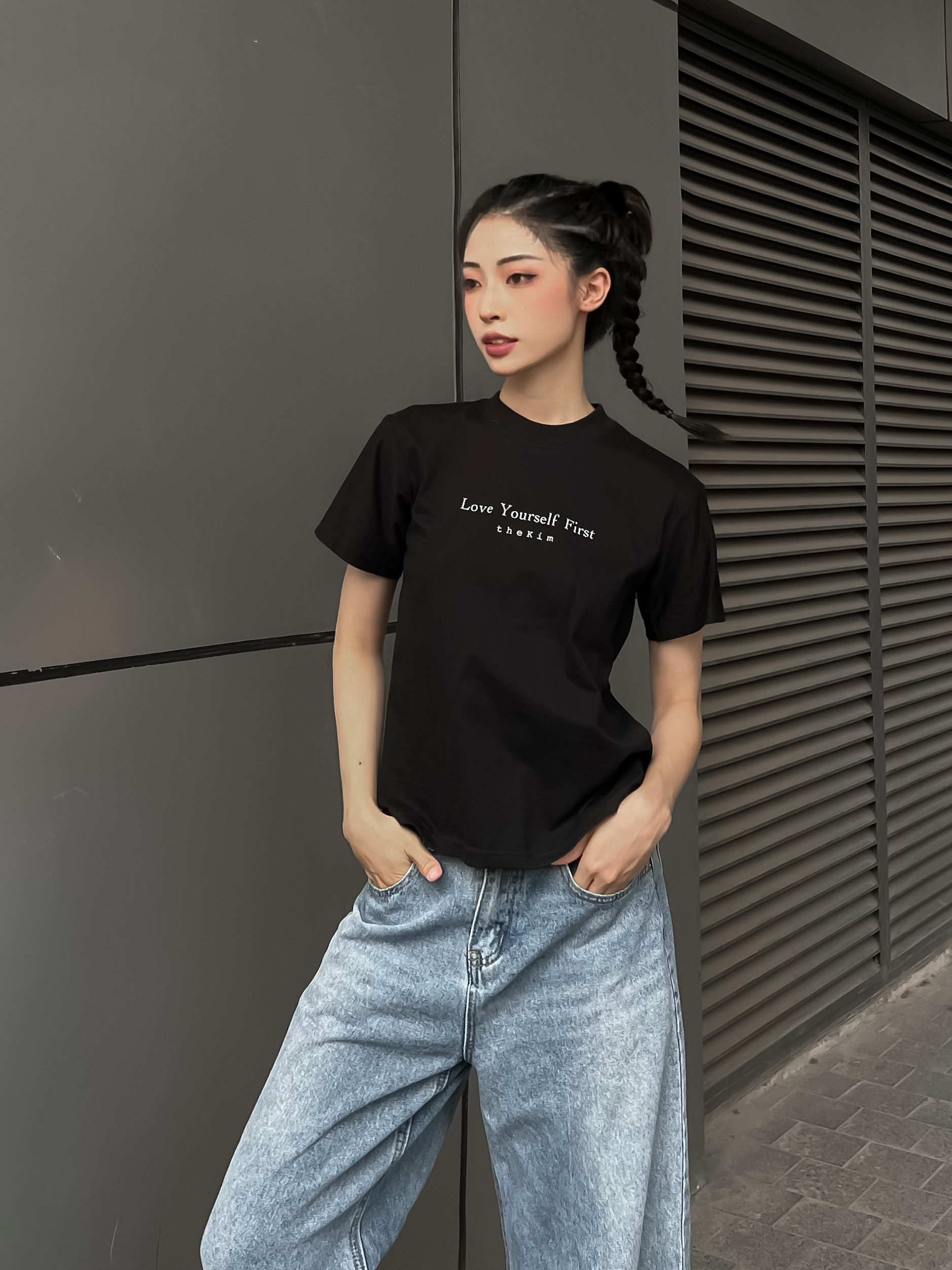The Kim A182 Áo thun Baby tee The Kim - Love Yourself First origin basic Tshirt