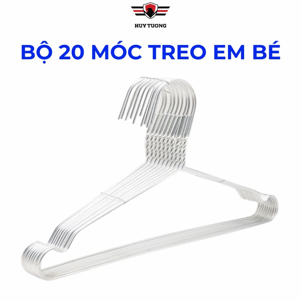 Bộ 10 Móc Phơi Đồ Trẻ Em, Móc Nhôm Em Bé, Móc Quần Áo Trẻ Em Sơ Sinh- Huy Tưởng