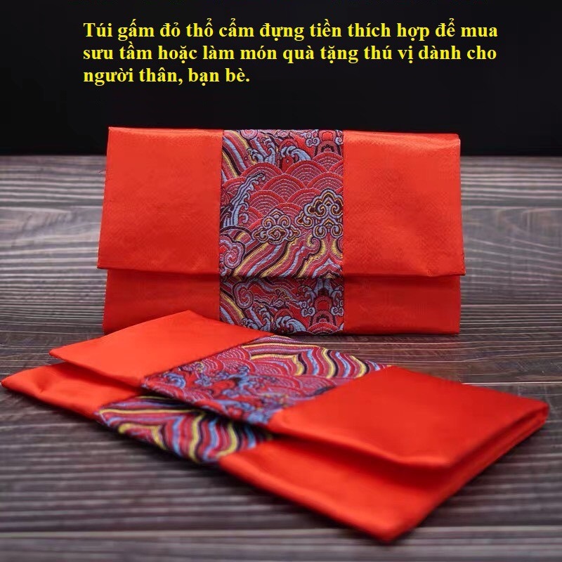 Bao Lì Xì Gấm Cao Cấp Ngày Tết , Cưới Hỏi , Có vải lót bên trong