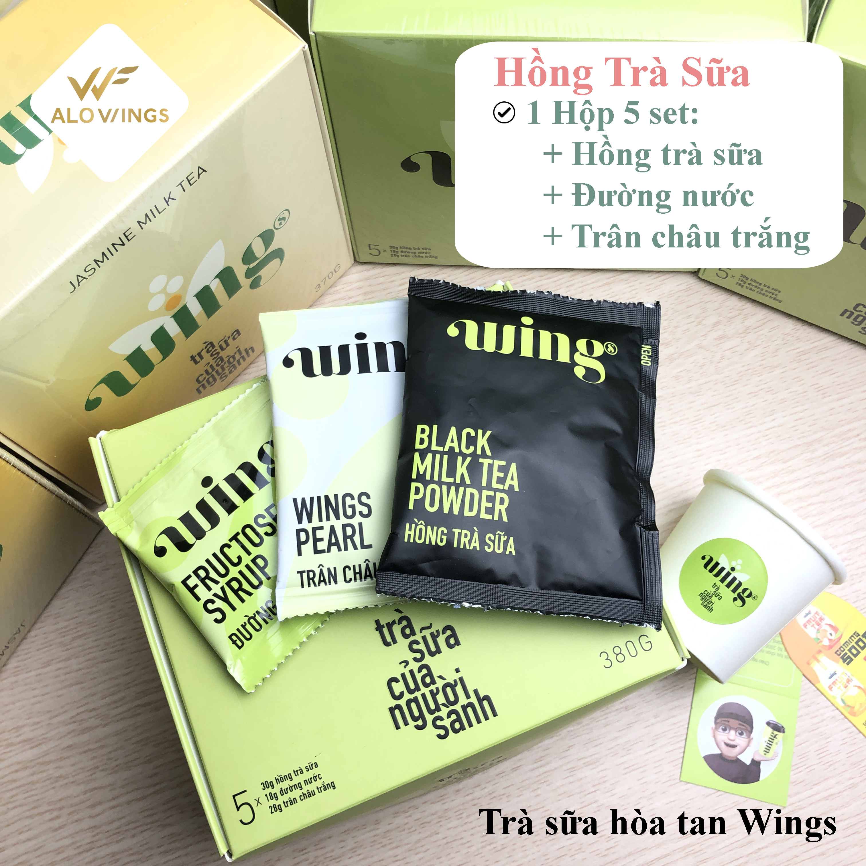 1 Set Trà sữa hòa tan Wings