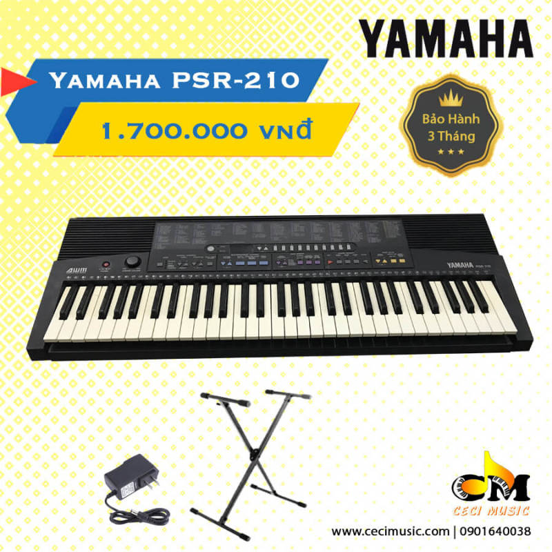 Đàn Organ Yamaha PSR210 Hàng nội địa Nhật. Like new 90%. Bảo hành 3 tháng. Tặng kèm chân đàn trị giá 150,000đ