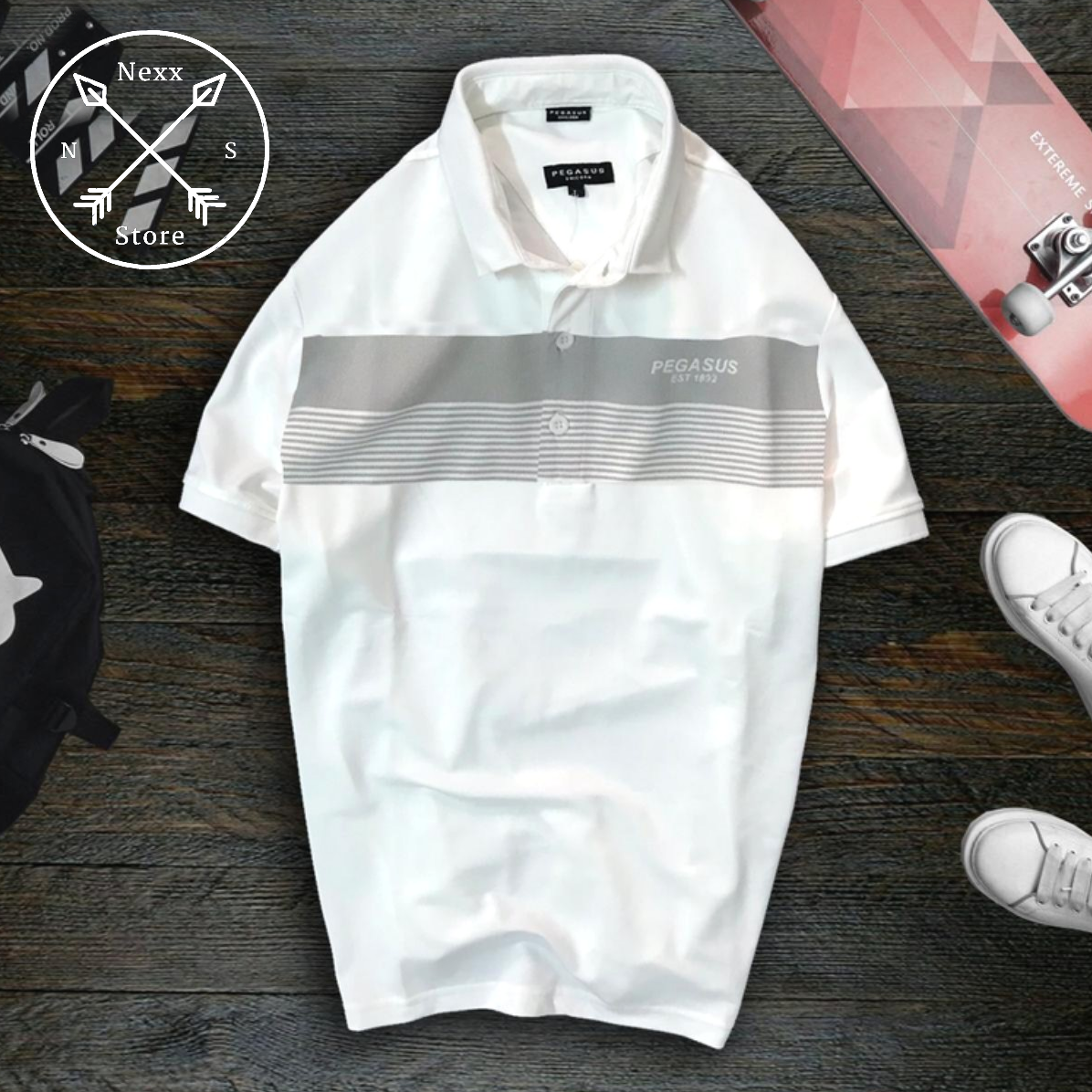 Áo Thun Có Cổ Sọc Ngang | So sánh giá từ Shopee Lazada Sendo Tiki mới nhất 14 Áo thun polo nam sọc ngang có cổ bẻ trẻ trung niên chất liệu cá sấu cao cấp NS032