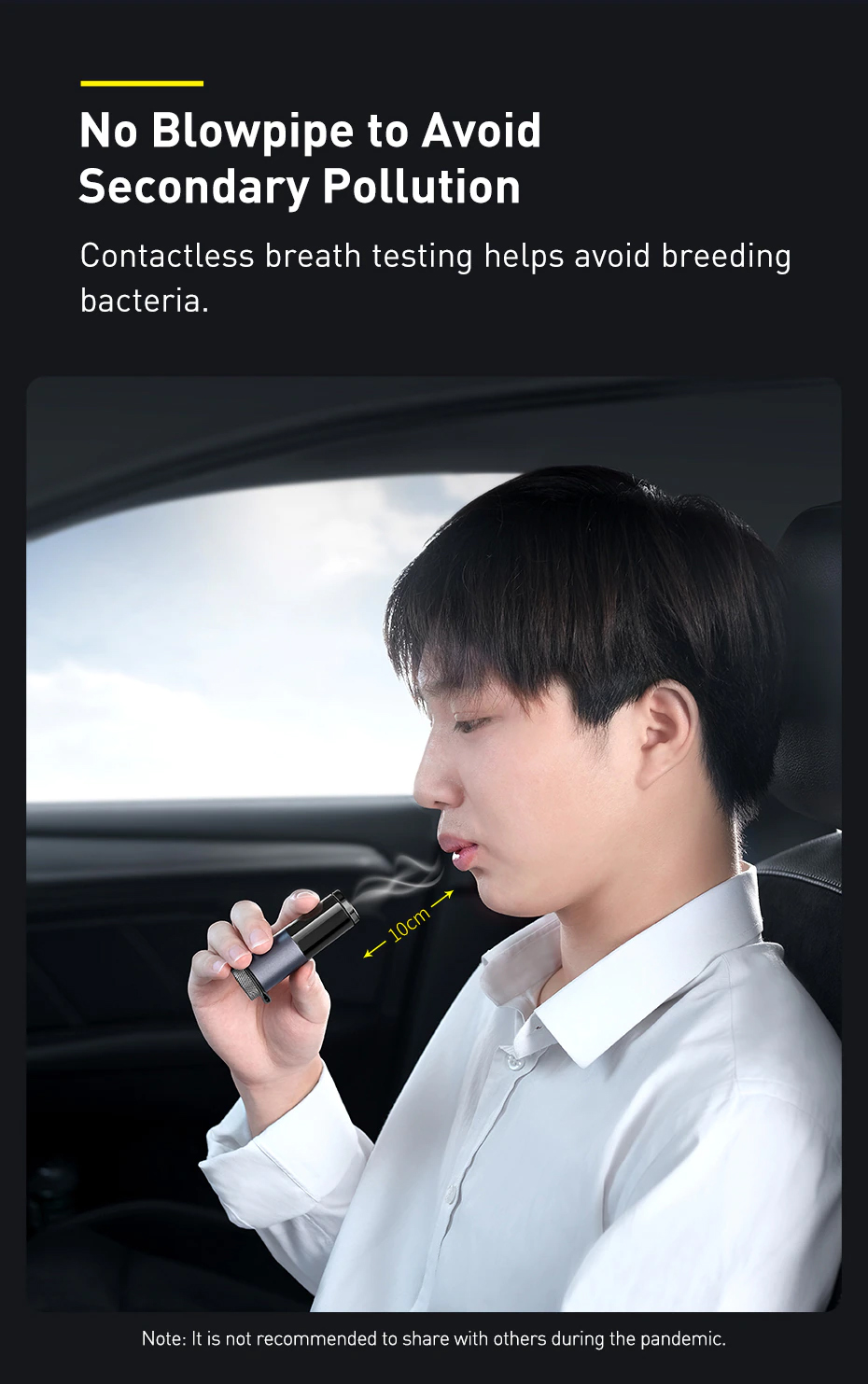 Máy đo nồng độ cồn Baseus Digital Alcohol Tester