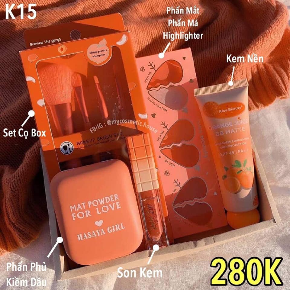 [HCM]SET TRANG ĐIỂM (COMBO TRANG ĐIỂM)  siêu tiết kiệm trọn bộ 5 món
