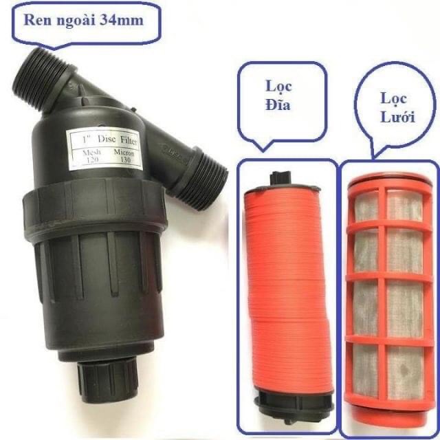 Bộ lọc rác cho hệ thống tưới phi 34mm
