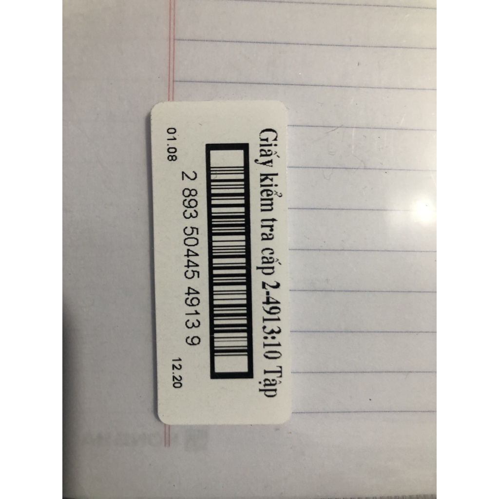 Bịch 50 Tờ Giấy Kiểm Tra Cấp 2 Hồng Hà - Ms: 4913