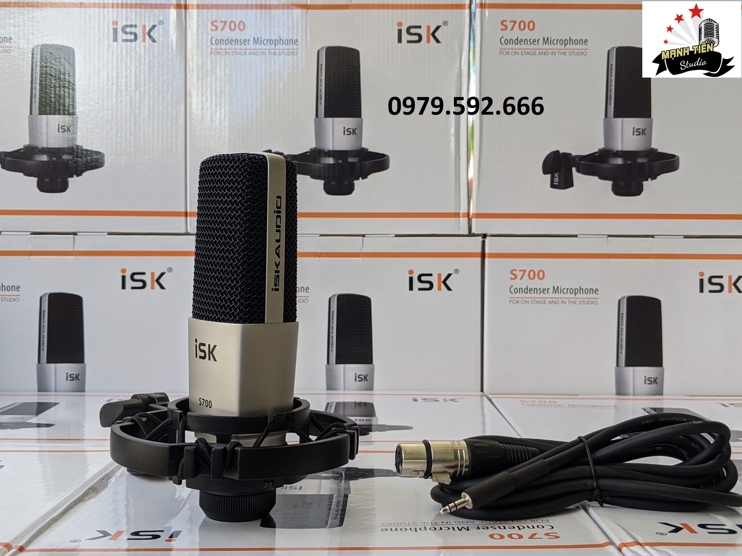 Micro thu âm chuyên nghiệp ISK S700 cao cấp - micro chuẩn phòng thu, hát karaoke,