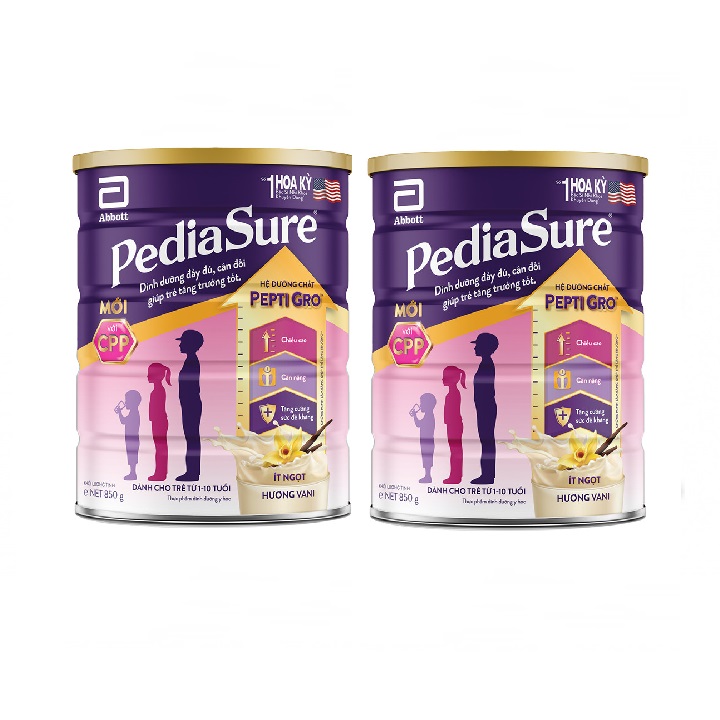 Bộ 2 Dinh dưỡng bổ sung dành cho trẻ biếng ăn ﻿ABBOTT Pediasure B A 850g