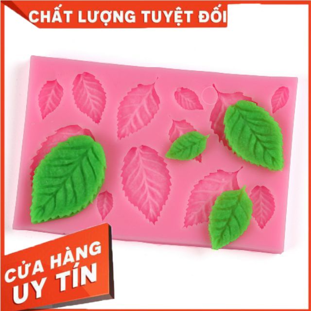 Khuôn silicone 4d lá hoa hồng