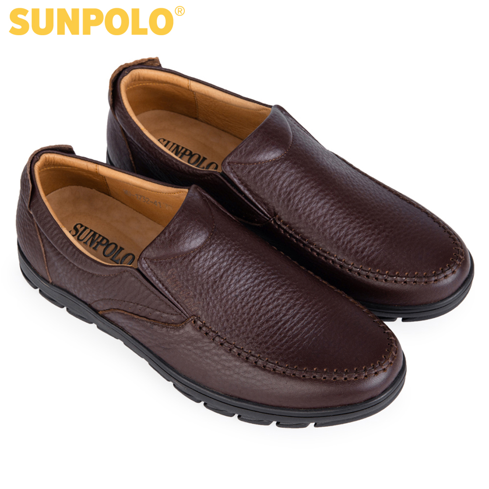 Giày Nam Da Bò Cao Cấp SUNPOLO MU1732 (Đen, Nâu)