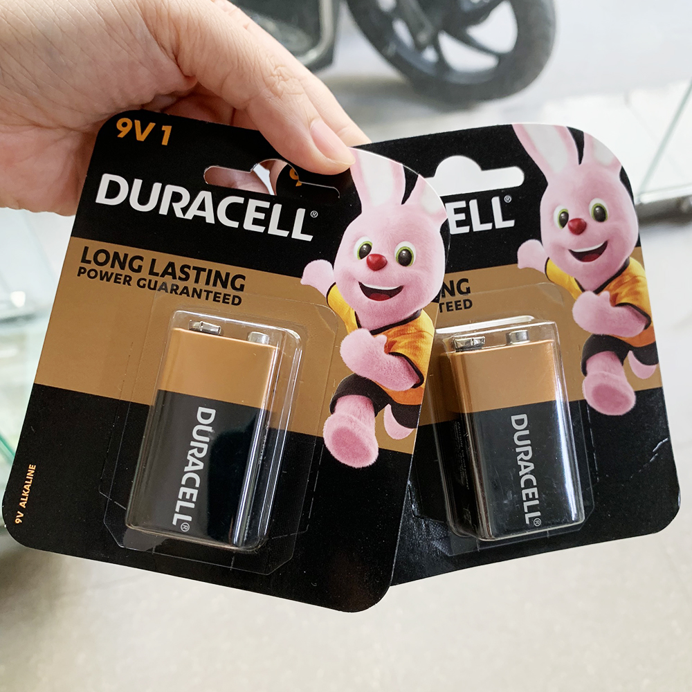 Combo 5 vỉ pin 9V, pin vuông Duracell Alkaline (1 vỉ 1 viên)