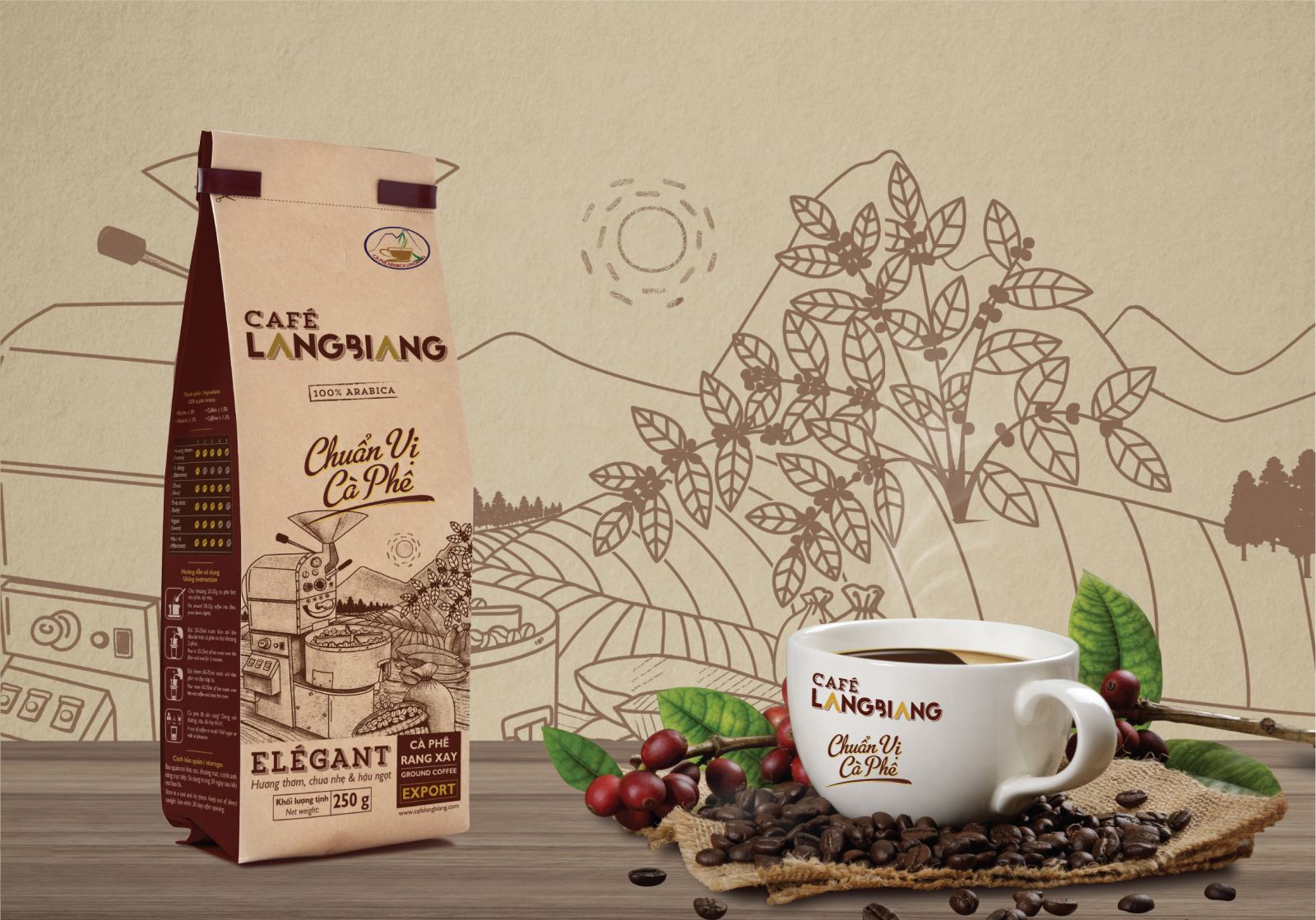 Cà phê Langbiang Elegant 250g