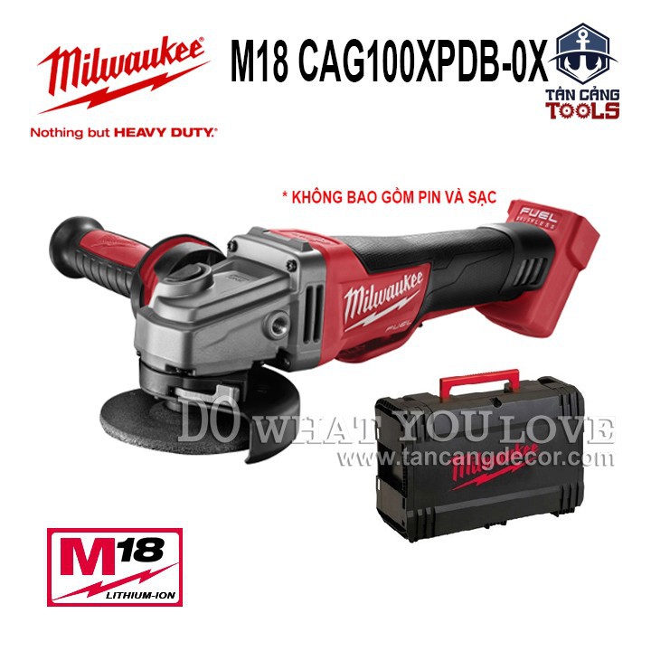 [Trả góp 0%] Máy Mài Góc 100 mm Dùng Pin Milwaukee M18 CAG100XPDB ( Thân Máy )
