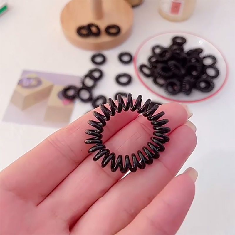 Dây Buộc Tóc Lò Xo Màu Đen Mini - loli