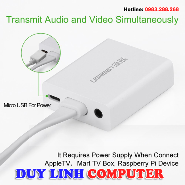 Cáp chuyển HDMI sang VGA Ugreen 40247