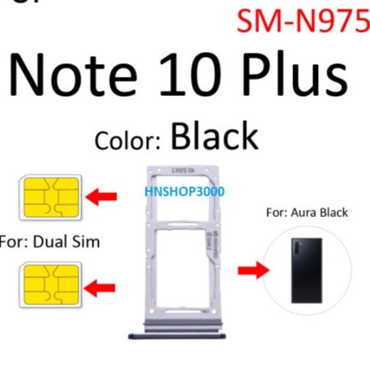 Khay sim Samsung  Note 10 Plus / Note 10+ 5G  2 sim zin chính hãng