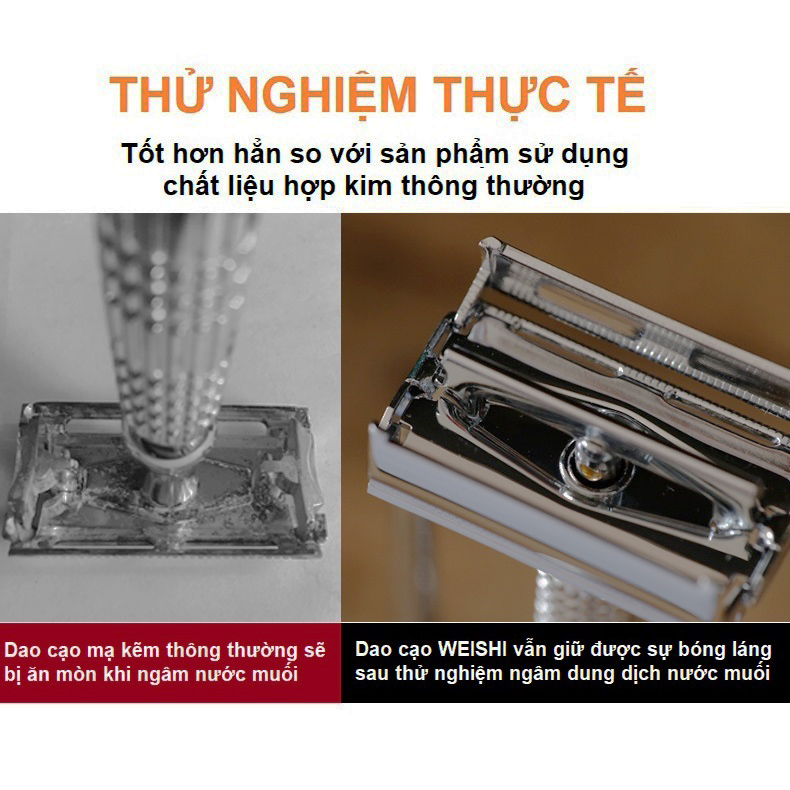 Cạo râu Inox cổ điển Weishi 9306