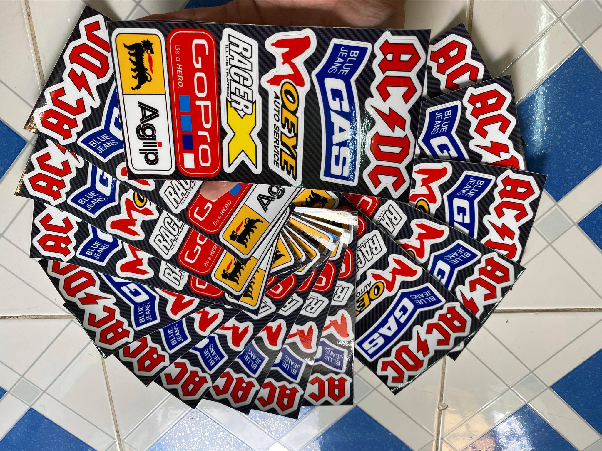 [HCM]STIKER TẤM CHỮ NHẬT ACDC GAS