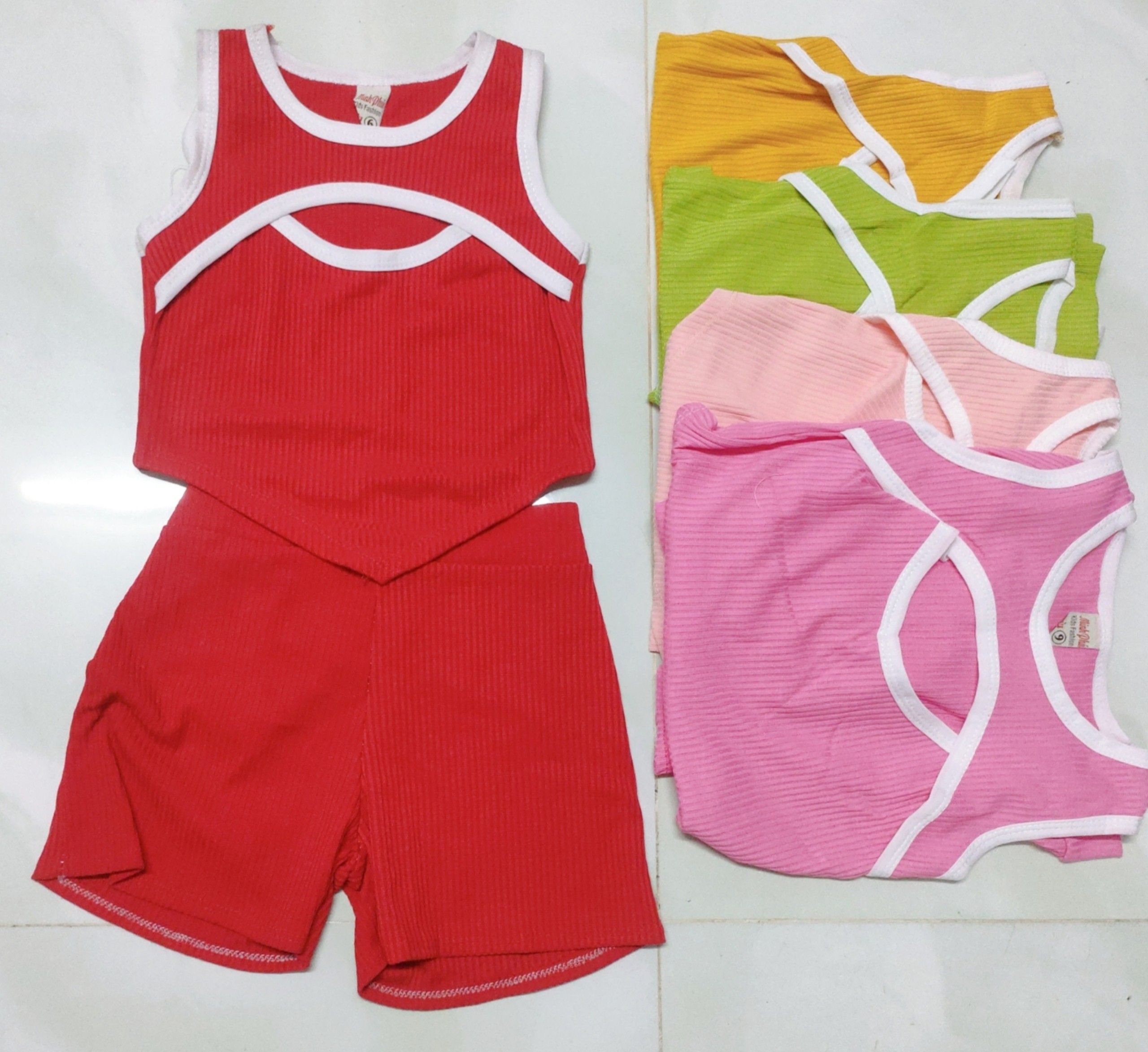 Bộ Thun Gân Kiểu Bé (6-14kg) (giao màu ngẫu nhiên)
