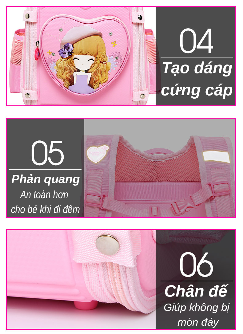 Balo chống gù cho học sinh tiểu học là loại cặp học sinh cấp 1 siêu nhẹ, chống nước, balo học sinh có phản quang, là món quà cho bé vào năm học mới, làm quà tặng tết thiếu nhi 1-6