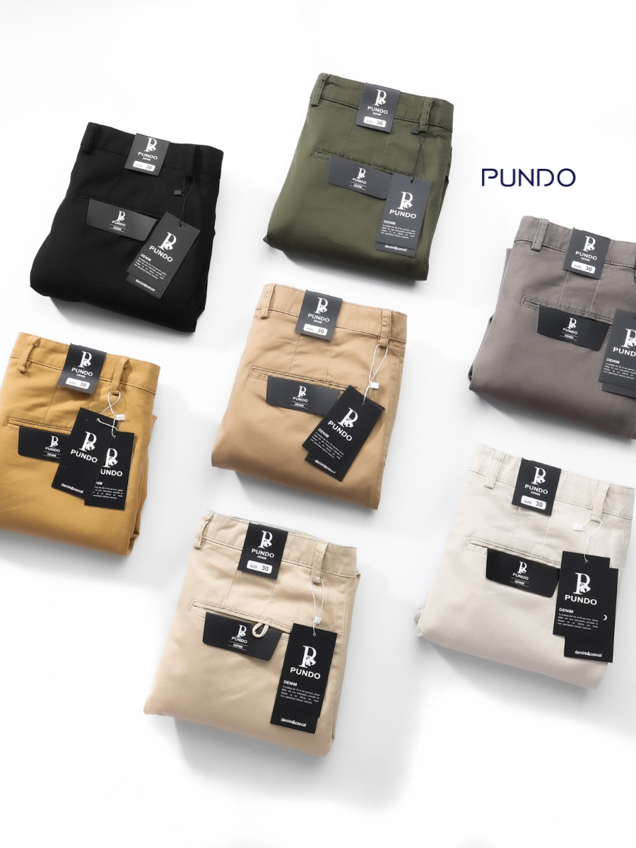 Quần kaki dài nam PUNDO , màu basic , chất kaki mềm mịn cao cấp , dễ phối QDPD06