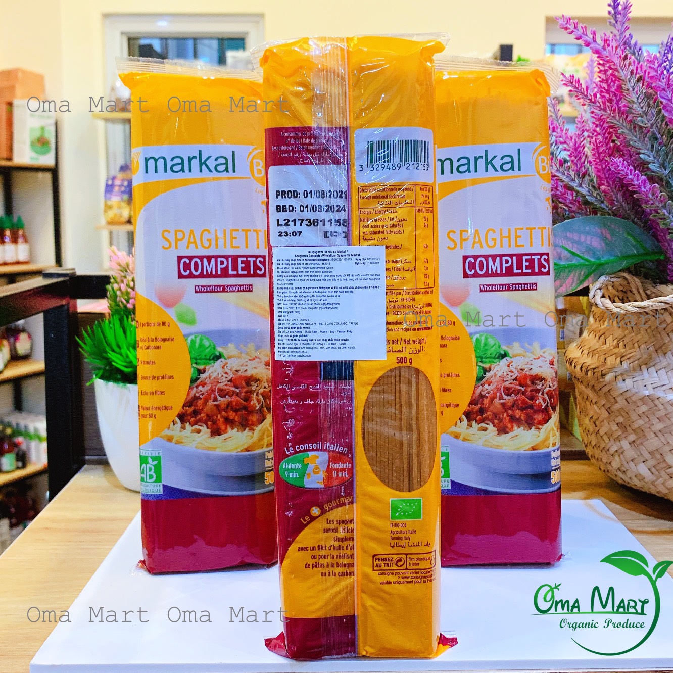 Spaghetti strap Brown organic MARKAL 500g