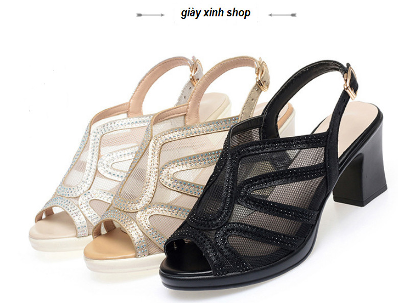 Giày boot sandan hở hậu quai xoàn 7f
