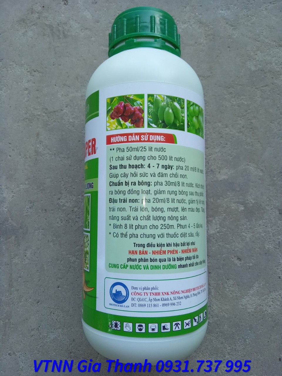 (VTNN Gia Thanh) Phân bón vi lượng Amino Bioted 603 Super - KL:1 Lít
