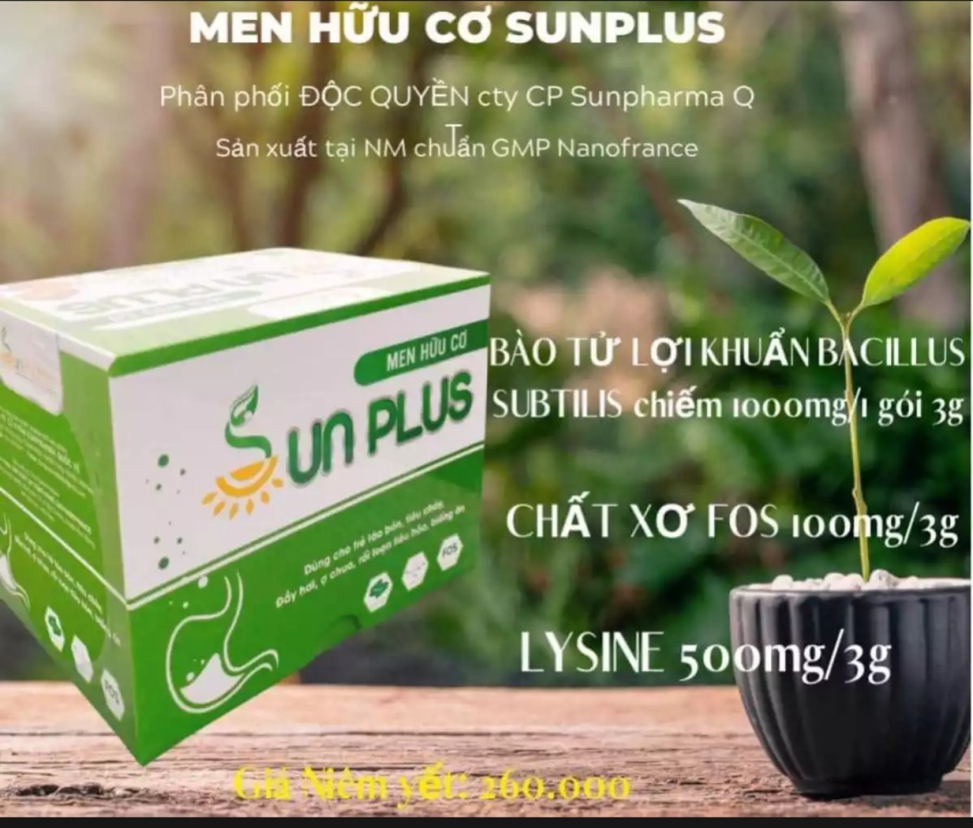 [Hoàn tiền 6%] Men hữu cơ Sunplus (men sống hữu cơ Sun plus)