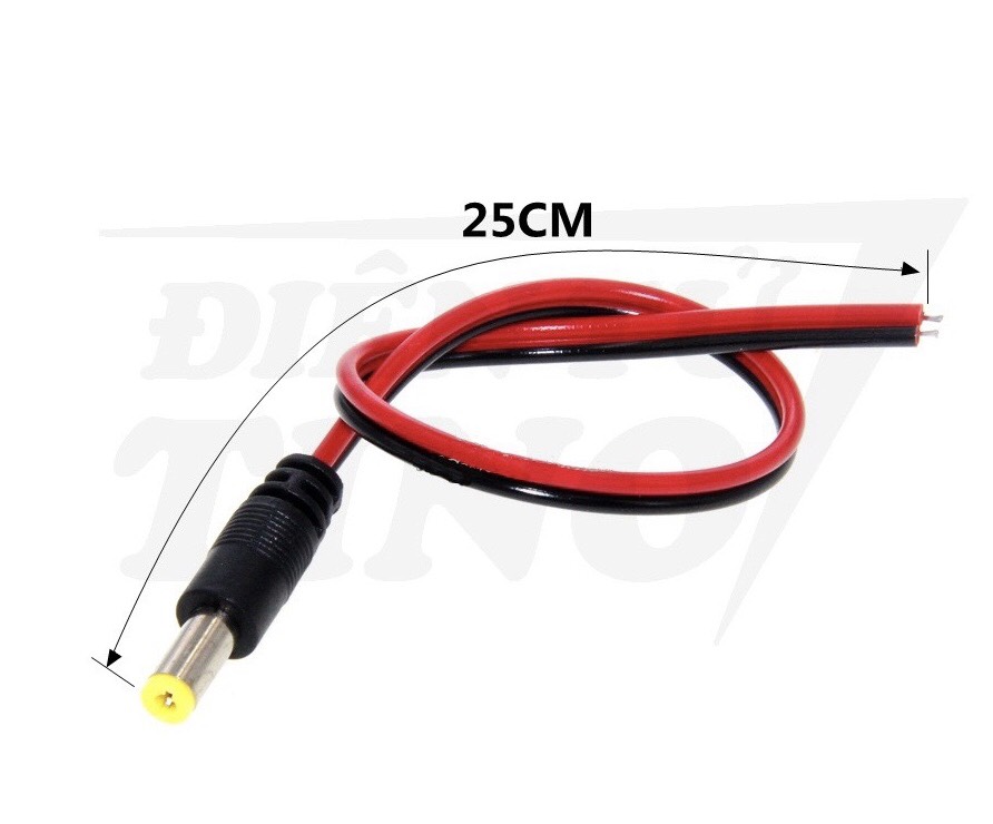 Dây nguồn DC Lõi Đồng - Dây Nguồn Camera DC Đỏ Đen