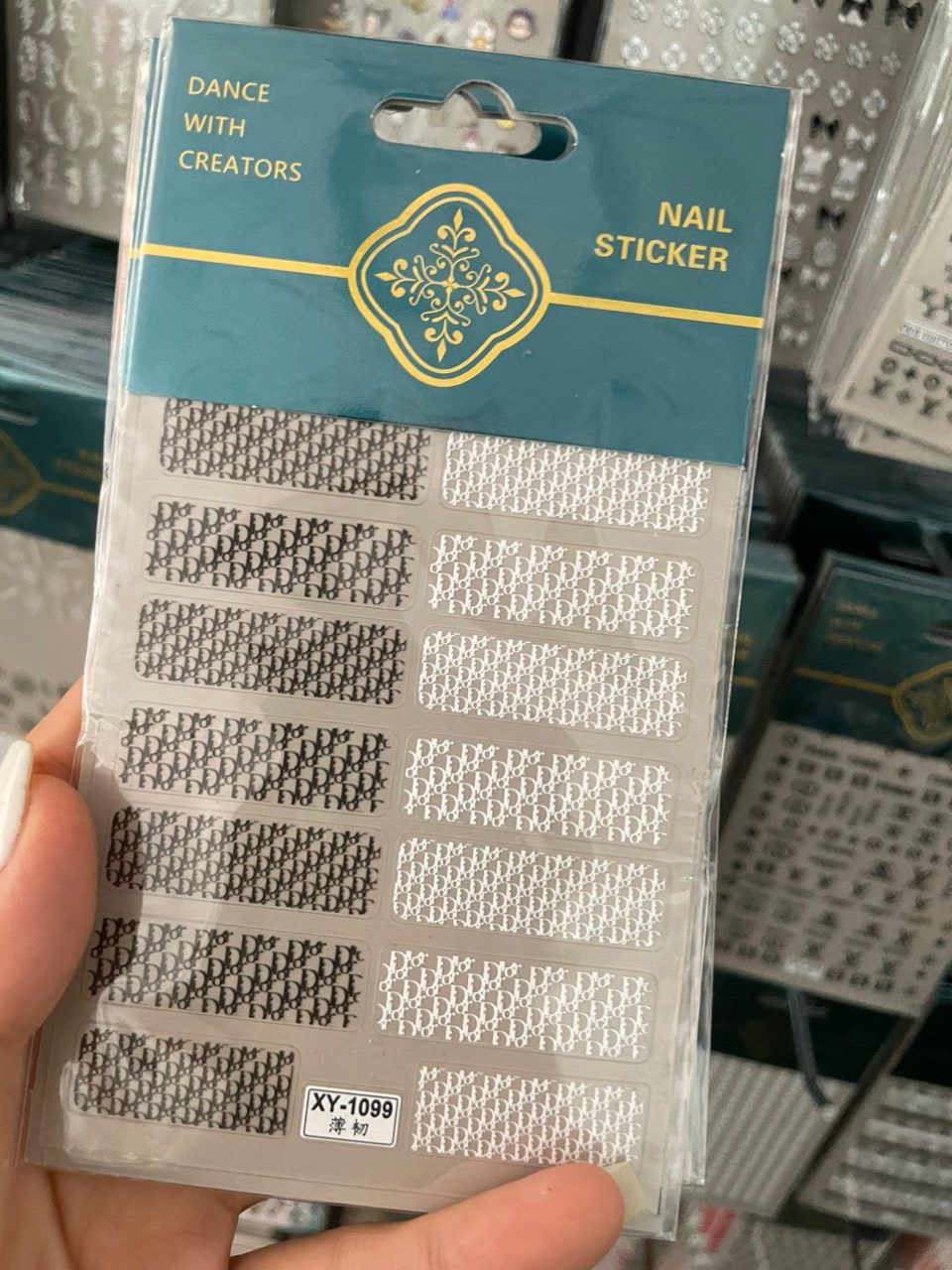 (Hàng mới về) Stick dán 5d, stick thương hiệu siêu dễ thương dành cho nail