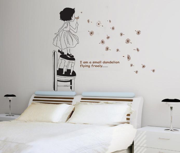 Decal trang trí Cô Gái Thôi Hoa Bồ Công Anh