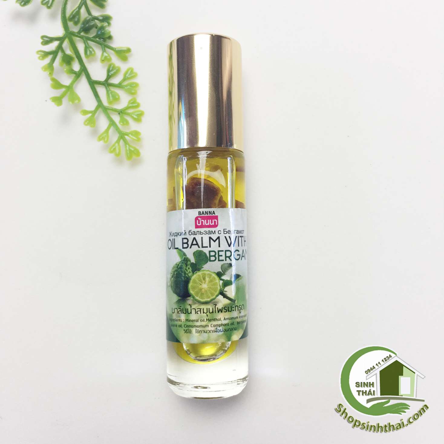 [HCM]Dầu gió lăn Thái Lan - dầu hít bạc hà chanh 10ml