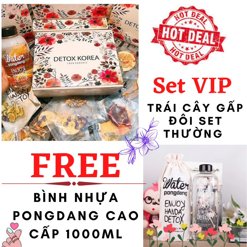 Wholesale 5 boxes of VIP detox Korea beauty loss slim mix 5 fruits case-free 1L bottle pouch-real photo