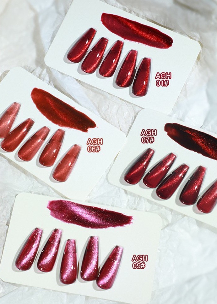 Sơn Gel AS RED | Mắt Mèo 5D RUBY Đỏ Sang Trọng | Mã AGH