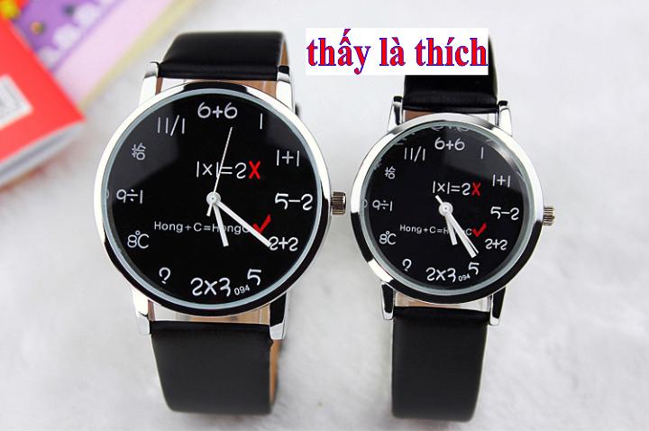 Combo 2 chiếc đồng hồ mặt số toán học