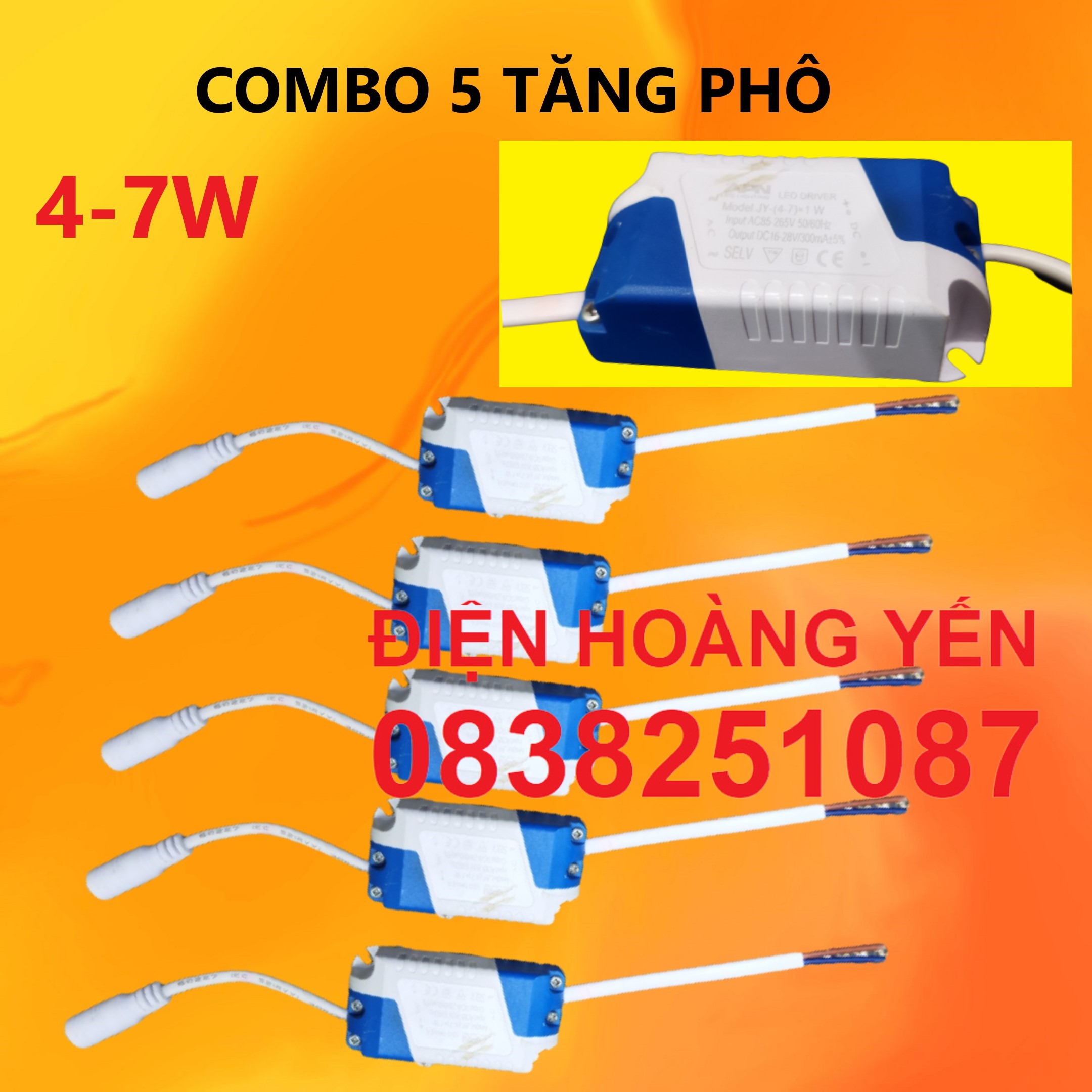Bộ 5 tăng phô đèn