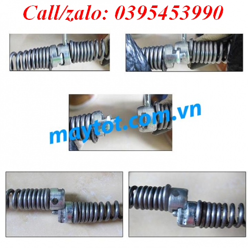 [HCM]dây thông cống lò xo phi 16 dùng tay quay ( dài 9m+1 bộ đầu thông+1 tay quay+ 1 đầu kết nối)
