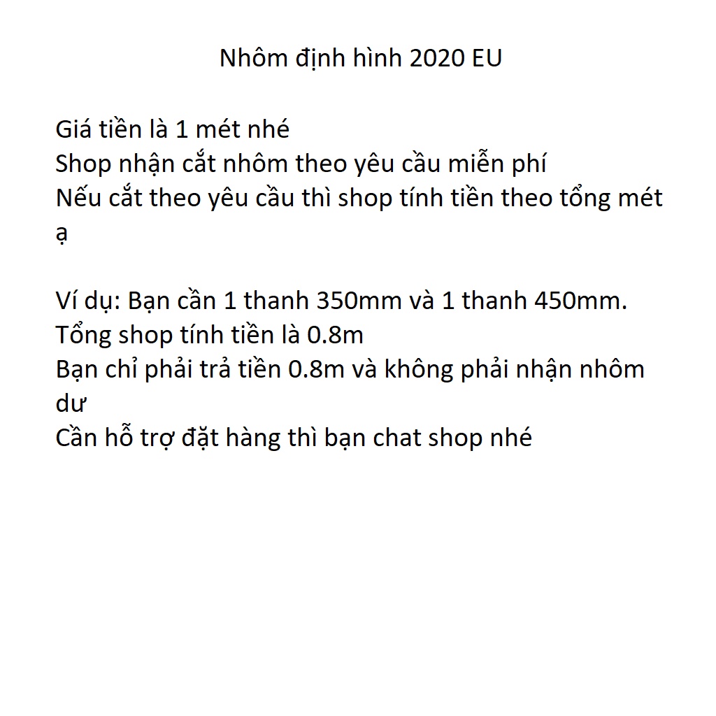 Nhôm định hình 2020 EU