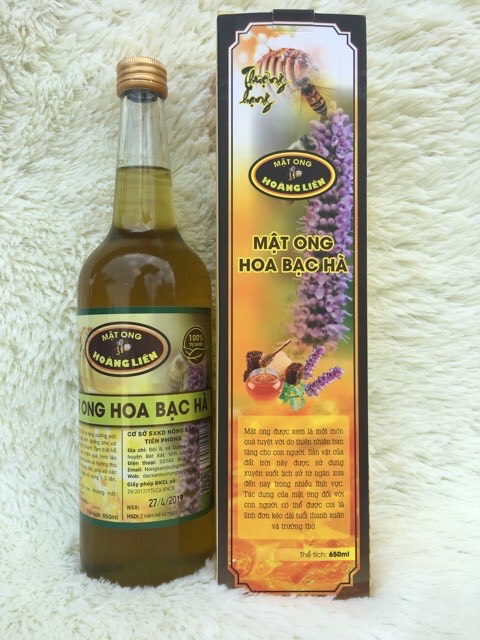 Mật Ong Hoa Bạc Hà Hoàng Liên Chai 650Ml
