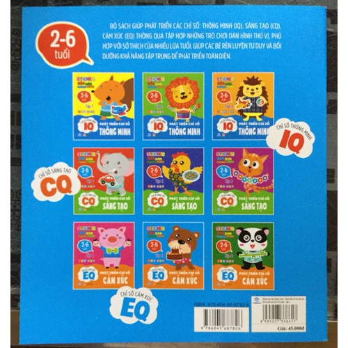 Sticker bóc dán thông minh 2-6 tuổi EQ( phát triển chỉ số cảm xúc)