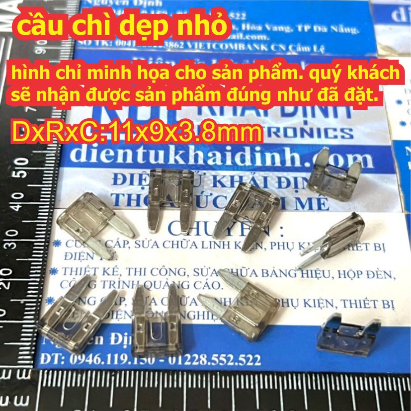 20 cái cầu chì dẹp nhỏ, cầu chì trong xe máy....1a ~ 40a kde1897