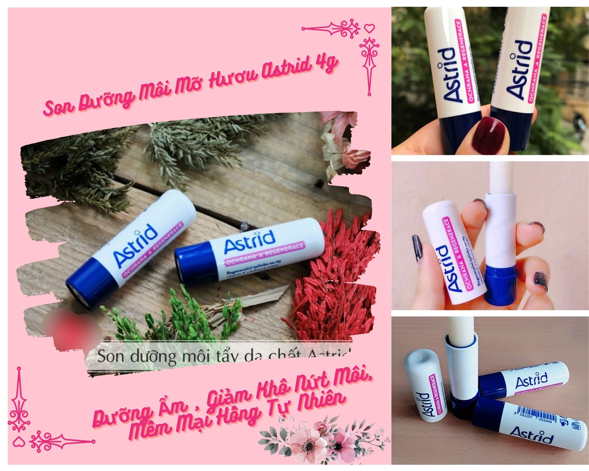 Son dưỡng môi Astrid Lip Balm 4,8 gr 1 cây