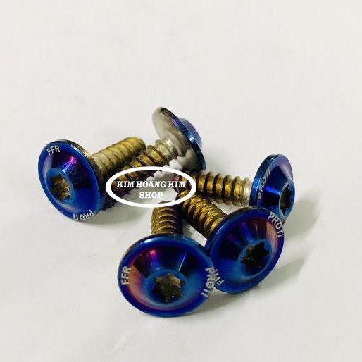 Bộ 5 con ốc Proti răng Thưa Xi Titan gắn dàn áo xe máy (Inox 100%)