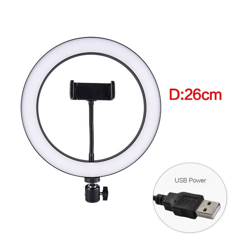 ĐÈN LIVESTREAM 26cm để bàn LED RING TRÒN Live Make up trang điểm