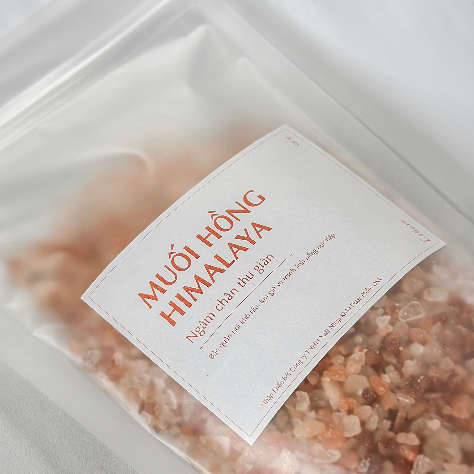 Muối hồng himalaya ngâm chân liber - giúp ngủ ngon, thư giãn, giảm hôi chân, nấm ngứa - 1kg