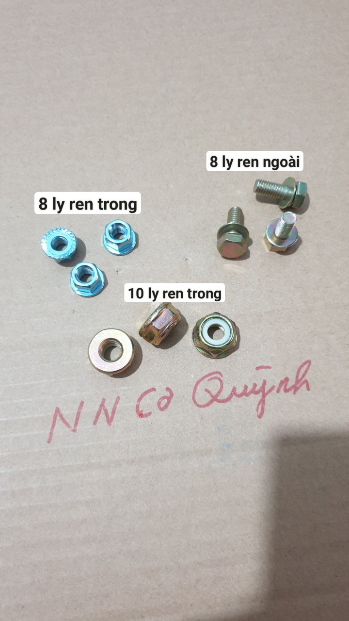 [ 3 ốc ] Ốc vặn đầu bò ( dao) máy cắt cỏ. 8 LY - 10 LY - 7 LY