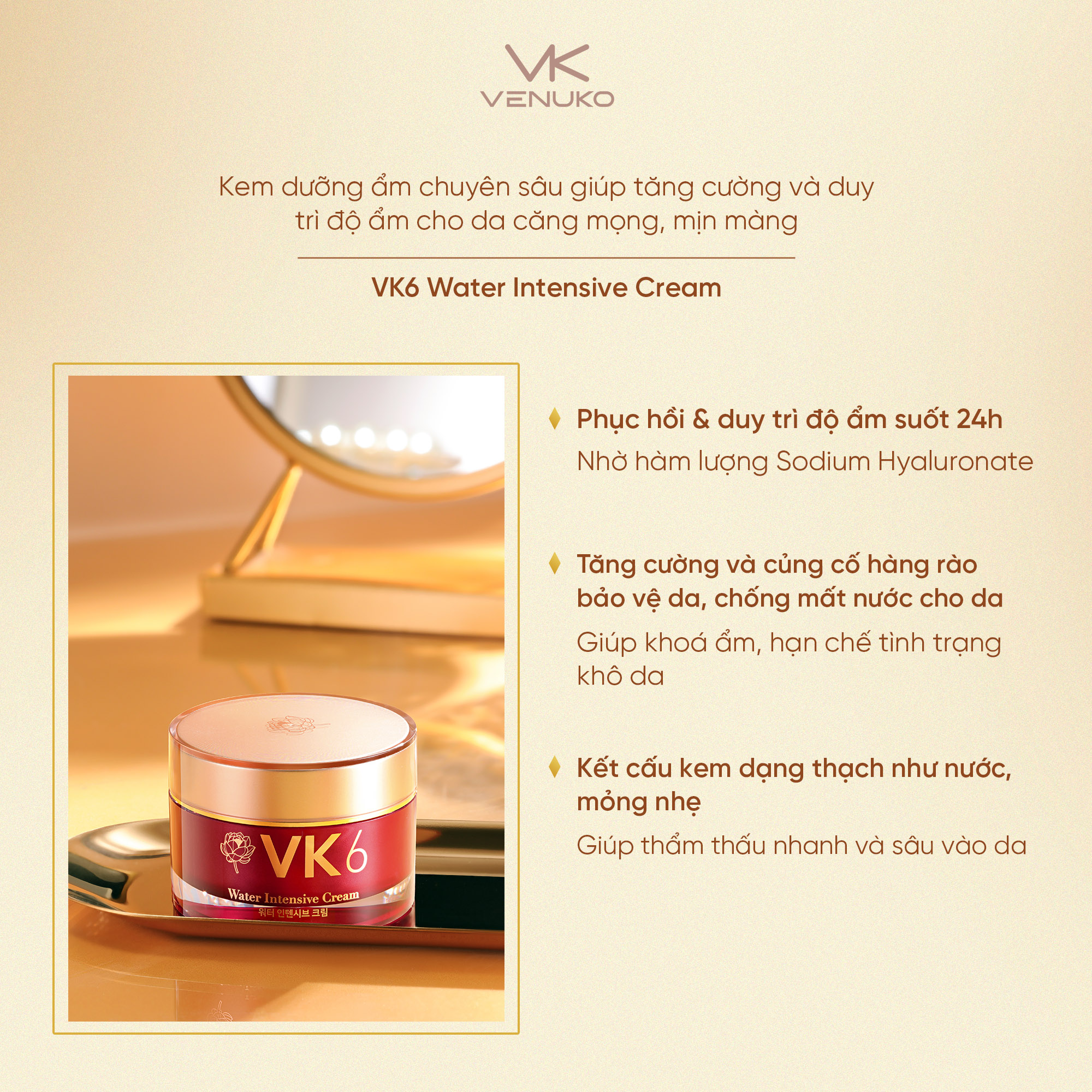 Kem dưỡng ẩm cấp nước VK6