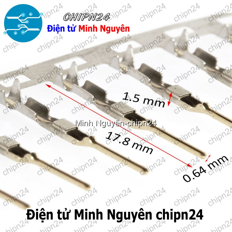 [25 cái] (I2) Lõi Header SM Dupont Đực 2.54mm (Dùng bấm đầu dây điện cho Dây cắm Testboard) - HH004995